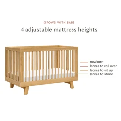Hudson 3-in-1 Convertible Crib + Toddler Rail