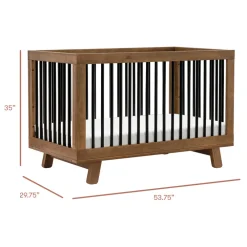 Hudson 3-in-1 Convertible Crib + Toddler Rail