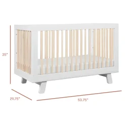 Hudson 3-in-1 Convertible Crib + Toddler Rail