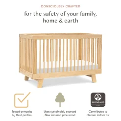 Hudson 3-in-1 Convertible Crib + Toddler Rail