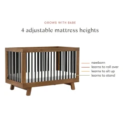 Hudson 3-in-1 Convertible Crib + Toddler Rail