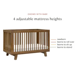 Hudson 3-in-1 Convertible Crib + Toddler Rail