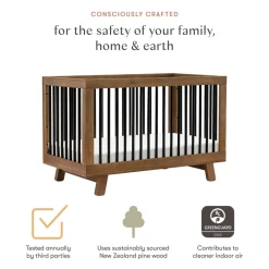 Hudson 3-in-1 Convertible Crib + Toddler Rail