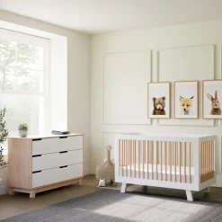 Hudson 3-in-1 Convertible Crib + Toddler Rail