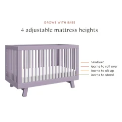 Hudson 3-in-1 Convertible Crib + Toddler Rail
