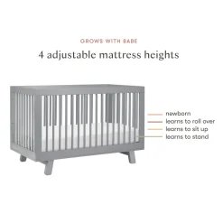 Hudson 3-in-1 Convertible Crib + Toddler Rail