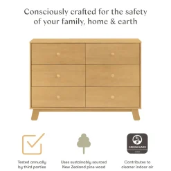 Hudson Modern 6-Drawer Assembled Dresser (48