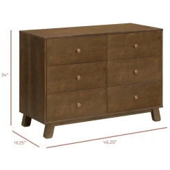 Hudson Modern 6-Drawer Assembled Dresser (48