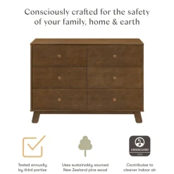 Hudson Modern 6-Drawer Assembled Dresser (48