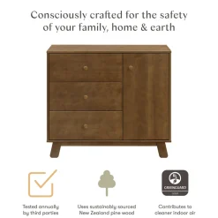 Hudson Modern 3-Drawer Dresser