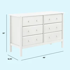Jayden 6-Drawer Double Wide Dresser
