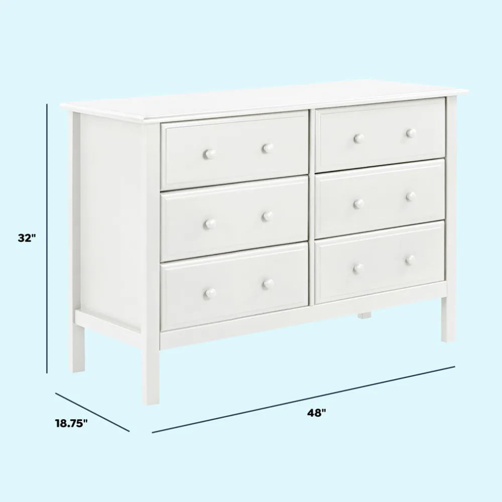 Jayden 6-Drawer Double Wide Dresser