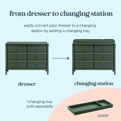 Jenny Lind Spindle 6-Drawer Dresser