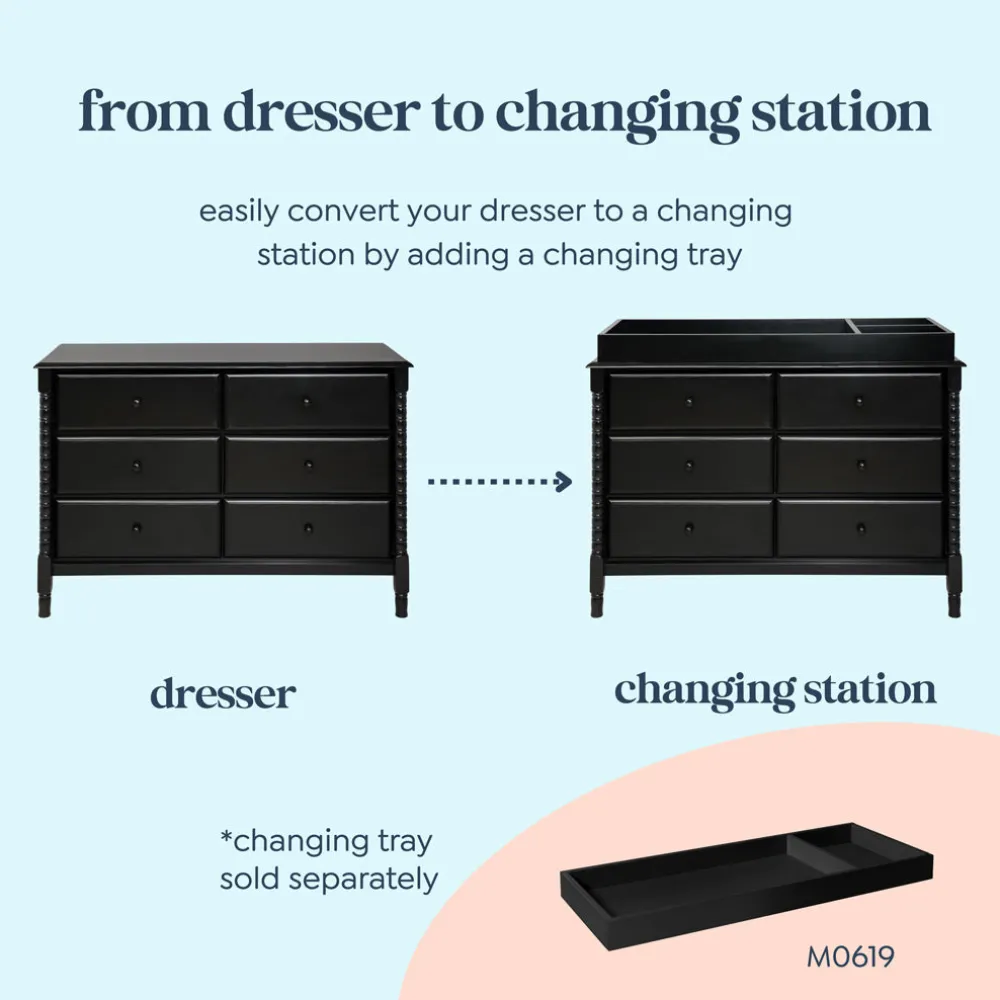 Jenny Lind Spindle 6-Drawer Dresser