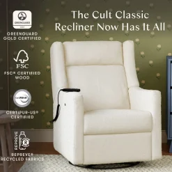 Kiwi Deluxe Power Recliner and Swivel Glider with Heat and Massage