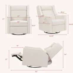 Kiwi Deluxe Power Recliner and Swivel Glider with Heat and Massage