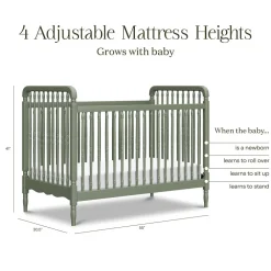 Liberty 3-in-1 Convertible Spindle Crib + Toddler Bed Conversion Kit