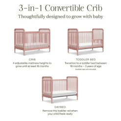 Liberty 3-in-1 Convertible Spindle Crib + Toddler Bed Conversion Kit