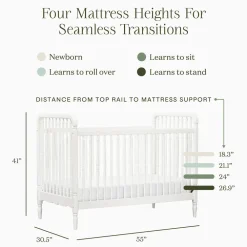 Liberty 3-in-1 Convertible Spindle Crib + Toddler Bed Conversion Kit
