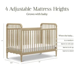 Liberty 3-in-1 Convertible Spindle Crib + Toddler Bed Conversion Kit