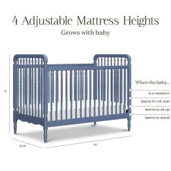 Liberty 3-in-1 Convertible Spindle Crib + Toddler Bed Conversion Kit