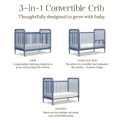 Liberty 3-in-1 Convertible Spindle Crib + Toddler Bed Conversion Kit