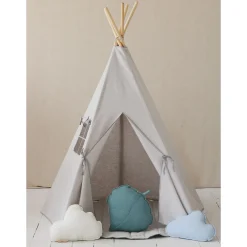 Linen Teepee Tent and Mat Set