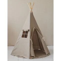 Linen Teepee Tent and Mat Set