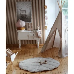 Linen Teepee Tent and Mat Set