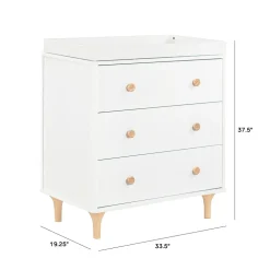 Lolly 3-Drawer Compact Changer Dresser with Removable Changing Tray (34