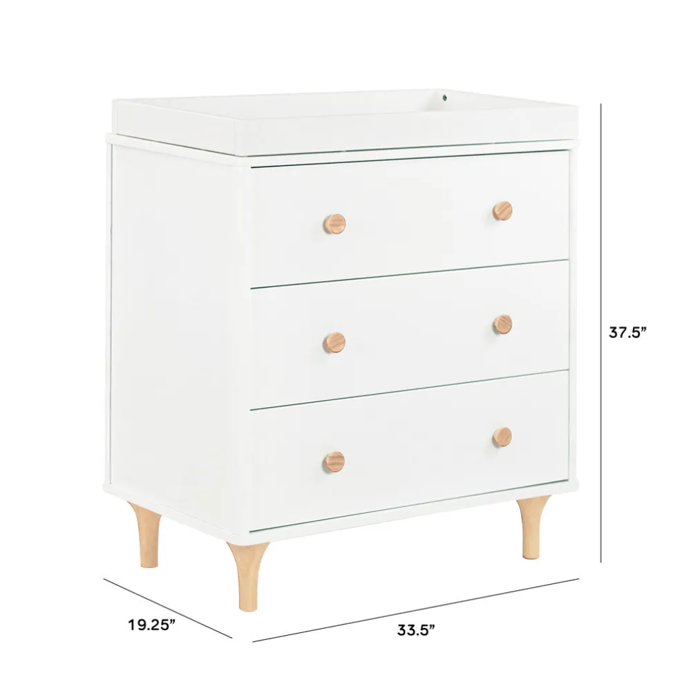 Lolly 3-Drawer Compact Changer Dresser with Removable Changing Tray (34")