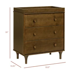 Lolly 3-Drawer Compact Changer Dresser with Removable Changing Tray (34