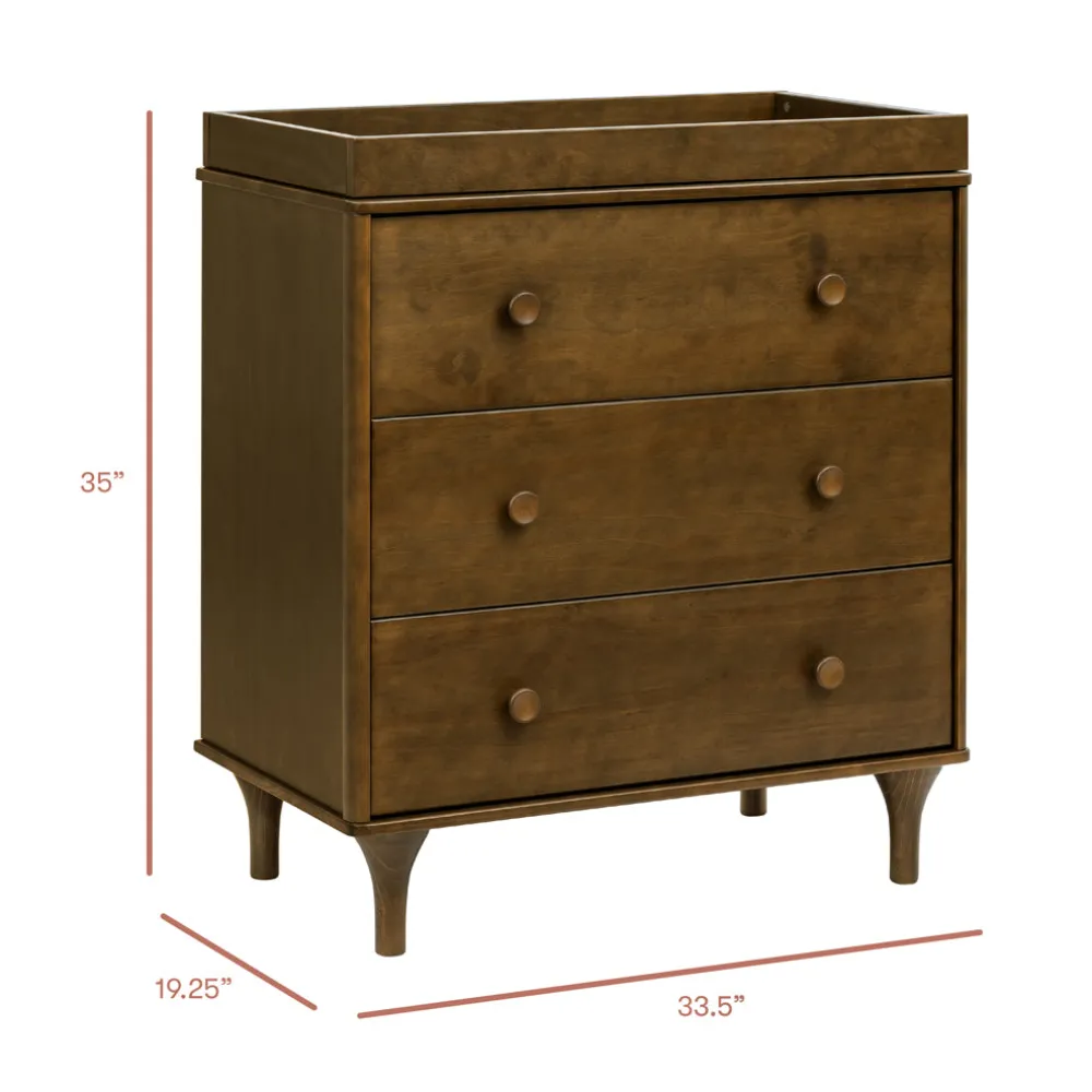 Lolly 3-Drawer Compact Changer Dresser with Removable Changing Tray (34")
