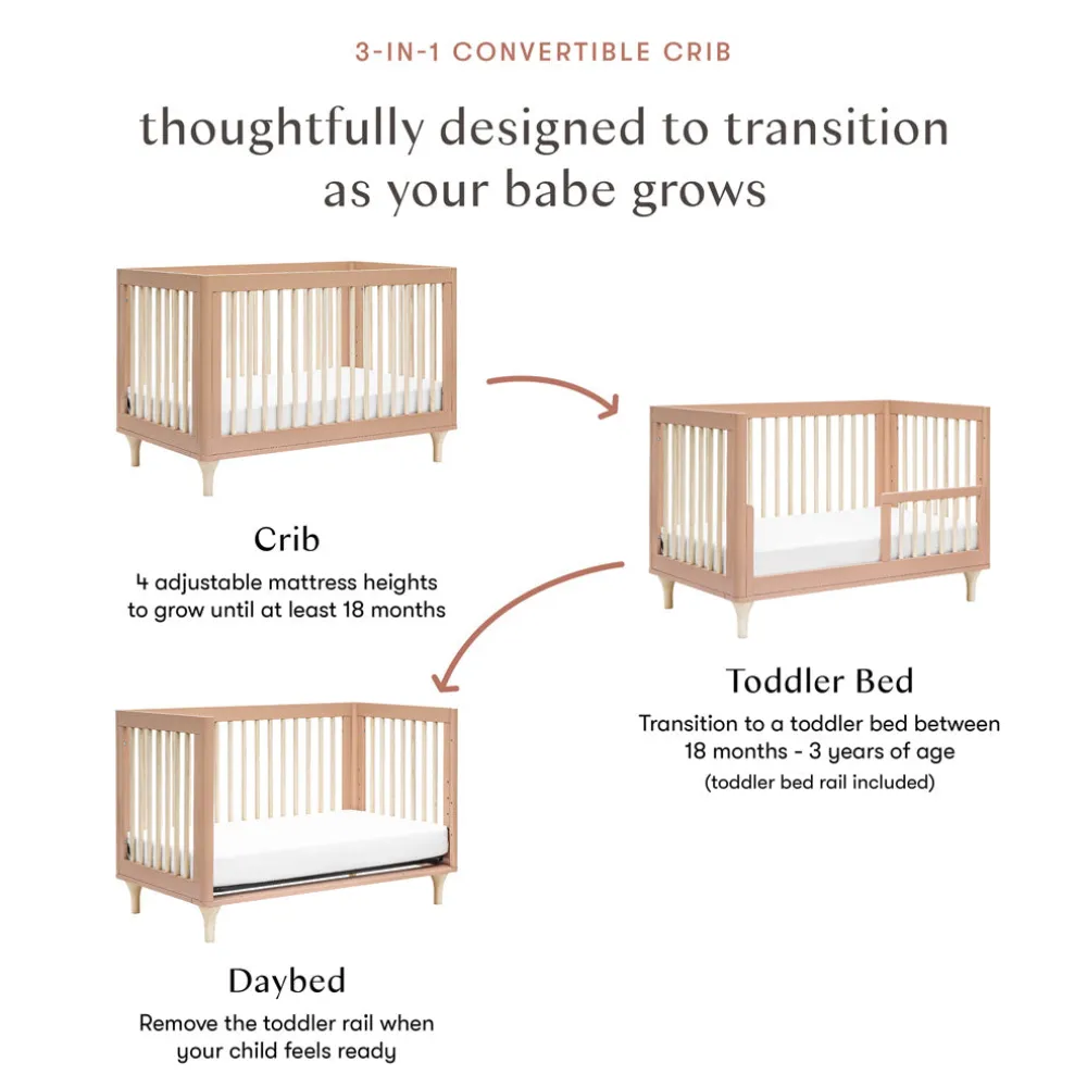 Lolly 3-in-1 Convertible Crib + Toddler Bed Conversion Kit