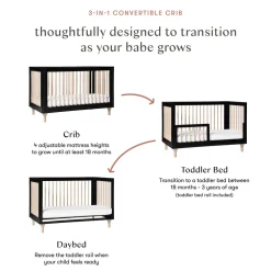 Lolly 3-in-1 Convertible Crib + Toddler Bed Conversion Kit