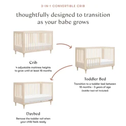 Lolly 3-in-1 Convertible Crib + Toddler Bed Conversion Kit
