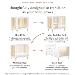 Lolly 4-in-1 Convertible Mini Crib