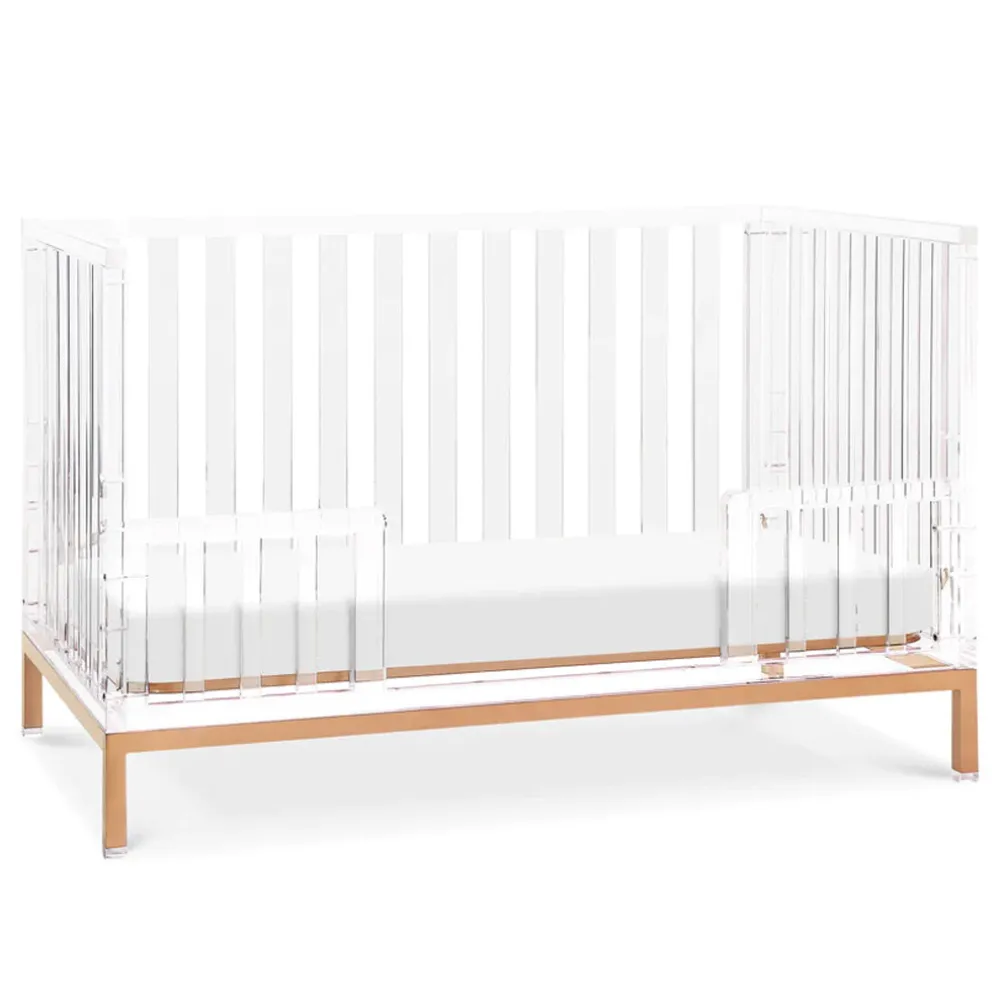 Luma Crib in Acrylic and Rose Gold