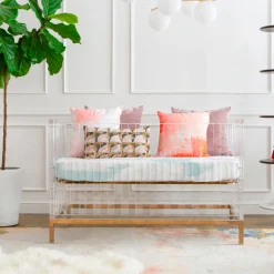 Luma Crib in Acrylic and Rose Gold