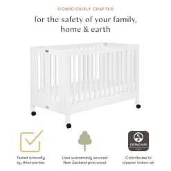 Maki Portable Folding Crib + Conversion Kit