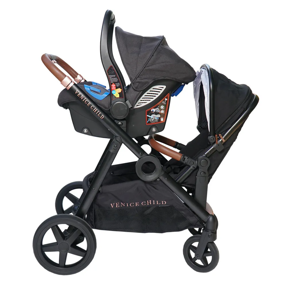 Maverick Single to Double Stroller With Toddler Seat