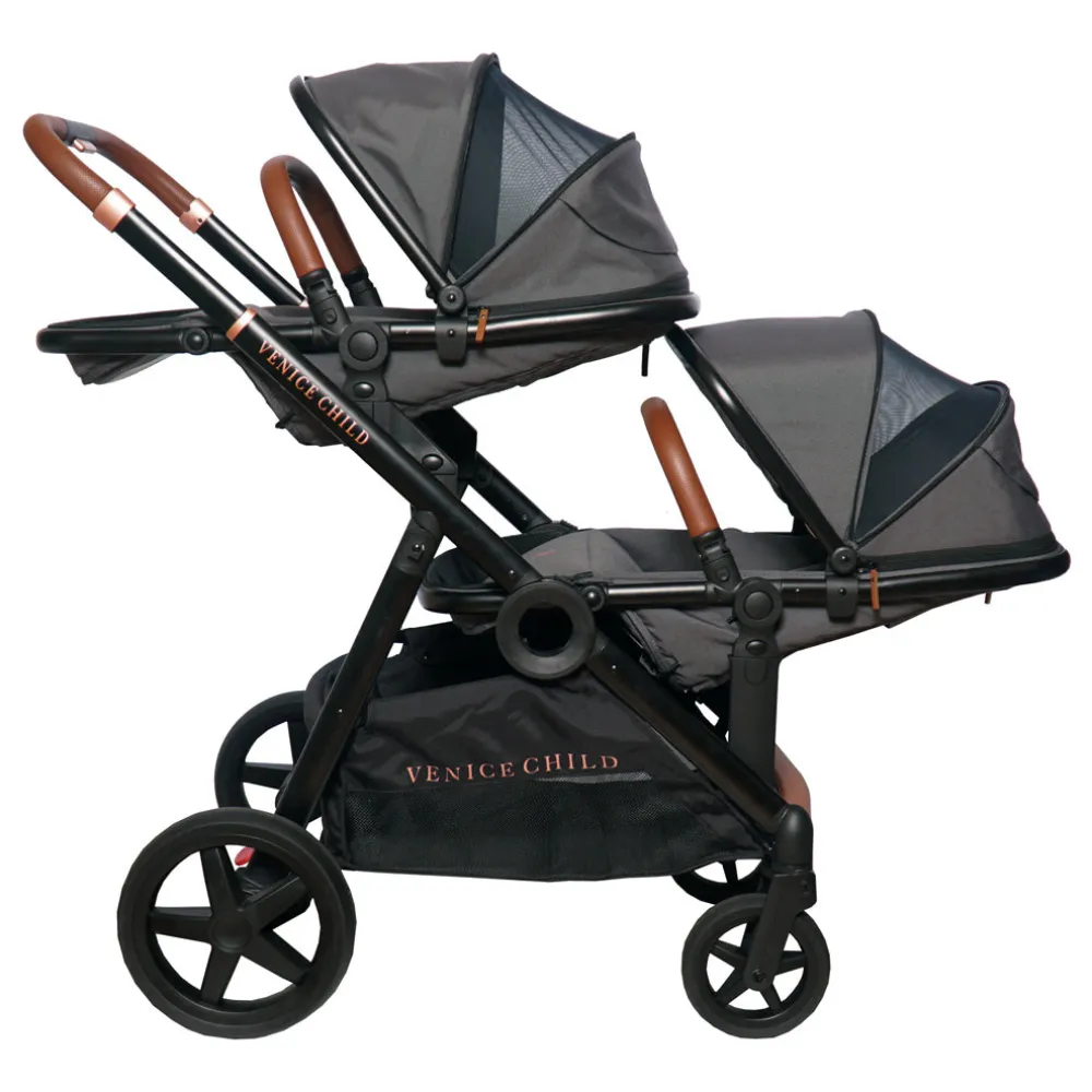 Maverick Single to Double Stroller With Two Toddler Seats