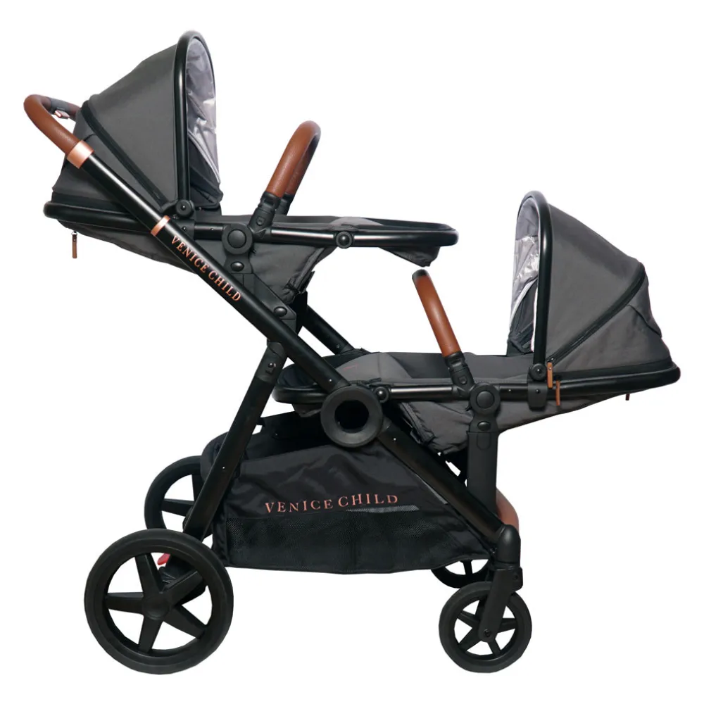 Maverick Single to Double Stroller With Two Toddler Seats