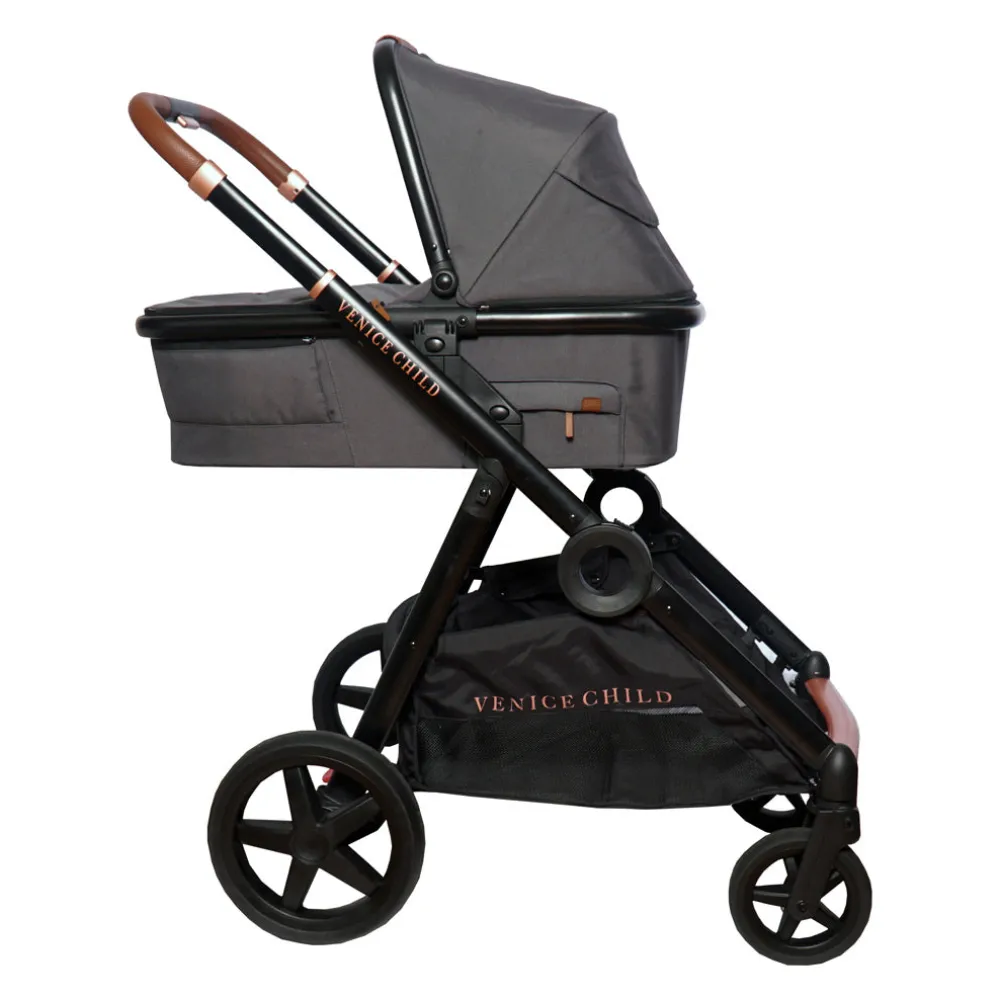 Maverick Single To Double Stroller With Bassinet and Toddler Seat