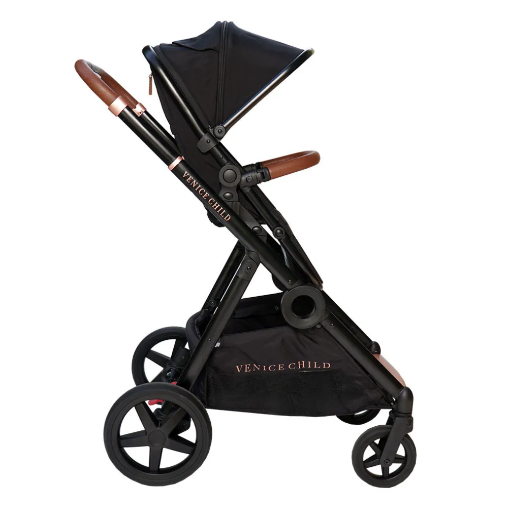 Maverick Single To Double Stroller With Bassinet and Toddler Seat