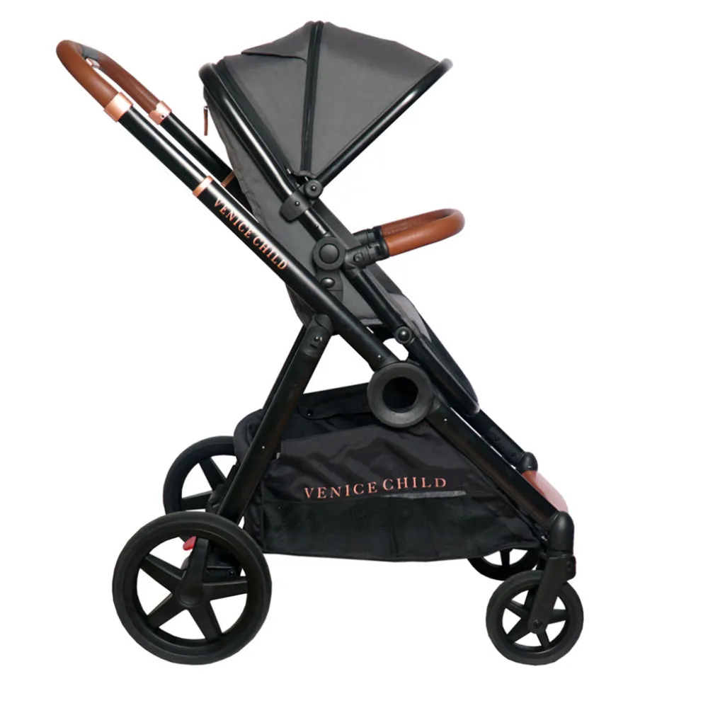Maverick Single To Double Stroller With Bassinet and Toddler Seat