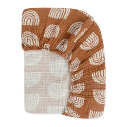 Mini Crib Sheet In GOTS Certified Organic Muslin Cotton