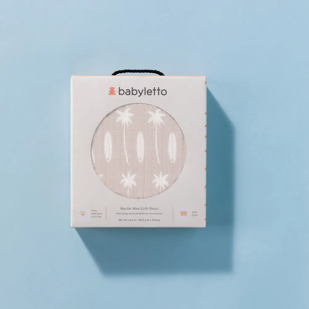 Mini Crib Sheet In GOTS Certified Organic Muslin Cotton