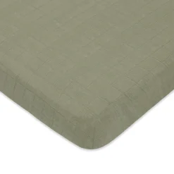 Mini Crib Sheet In GOTS Certified Organic Muslin Cotton