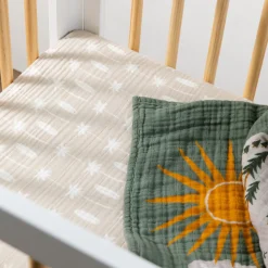 Mini Crib Sheet In GOTS Certified Organic Muslin Cotton